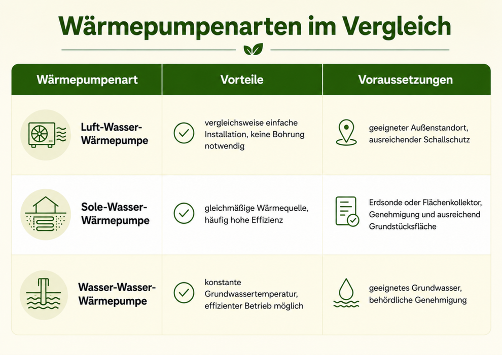 Wärmepumpen-Vergleich